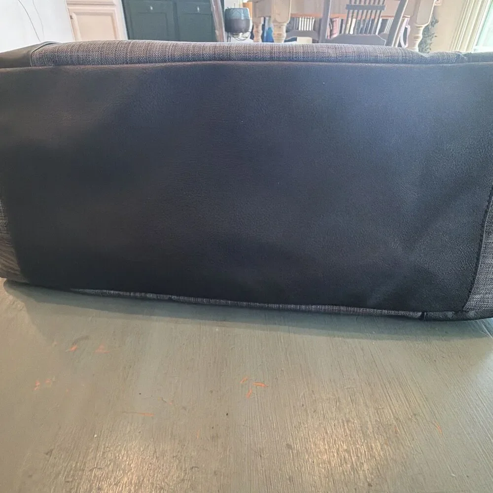 John‎ Varvatos Gray & Black Weekender Gym Travel Duffle Bag Carry On
